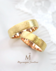 yellow rose gold wedding rings