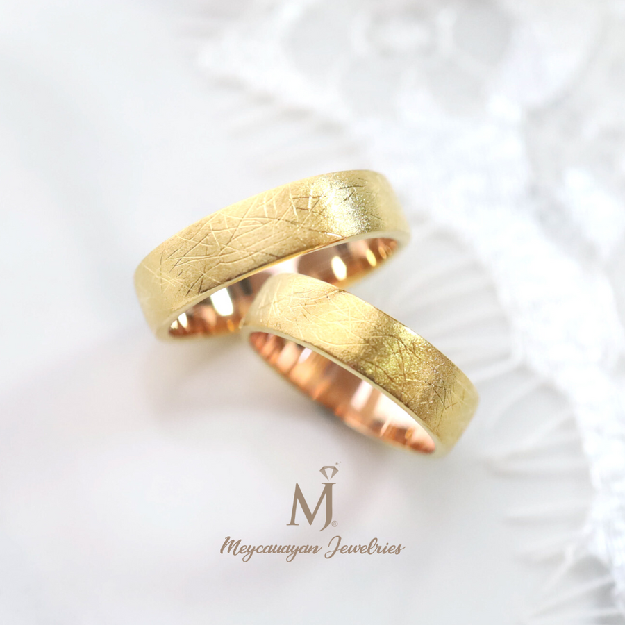 yellow rose gold wedding rings